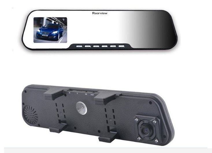 กล้องบันทึกภาพติดรถยนต์ แสดงจอภาพที่กระจกมองหลัง Full HD