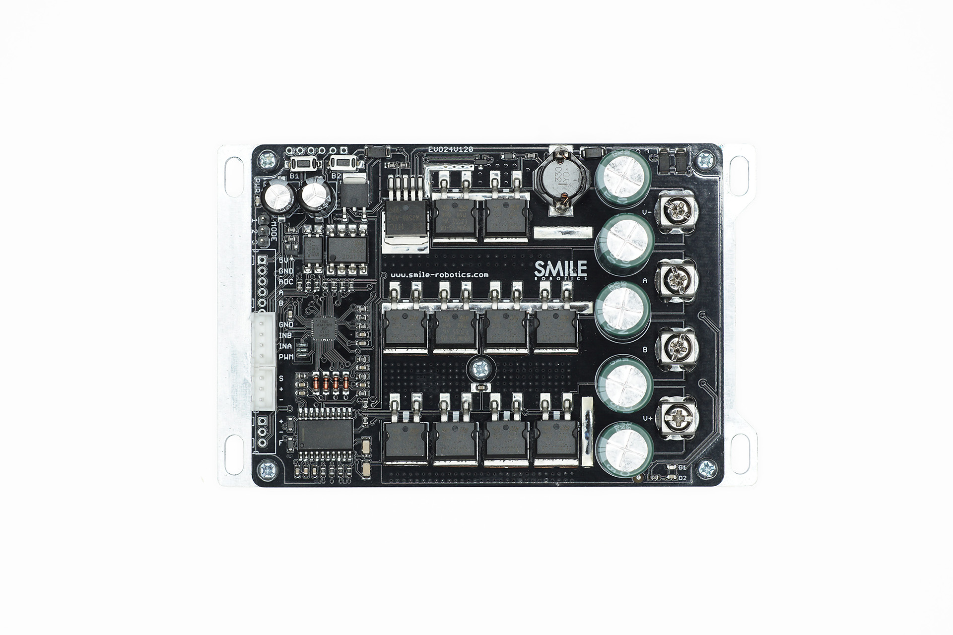 บอร์ดขับมอเตอร์ EVO24V120 กระแส 120A แรงดัน 11-36 VDC (สามารถรองรับได้สูงสุด 42V) Brushed DC Motor Driver (Speed Controller) รถตัดหญ้าบังคับวิทยุ