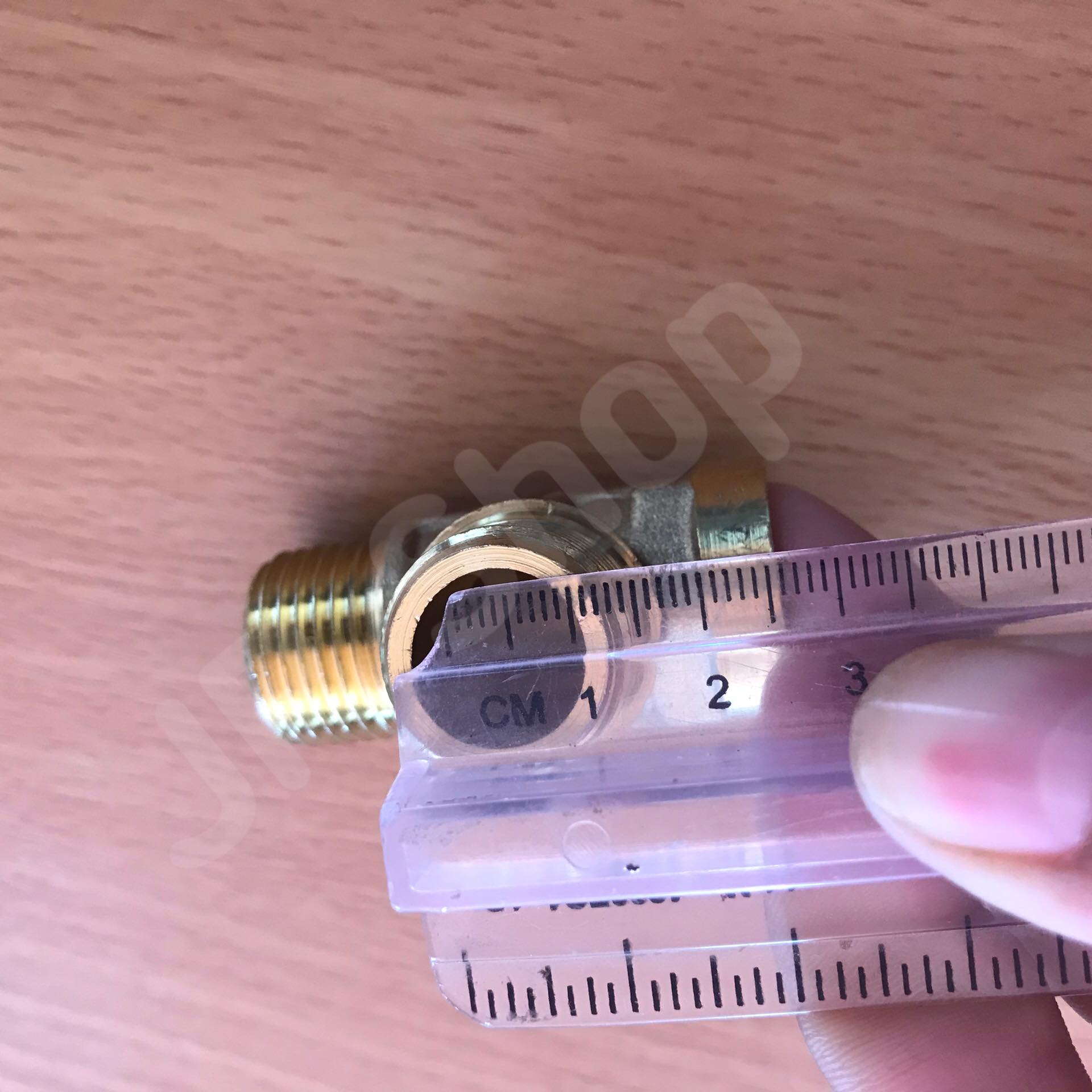 ข้อต่อทองเหลืองสามทางขนาด 4 หุน เกลียวนอก2 เกลียวใน 1 ข้อต่อ ทองเหลือง สามทาง เกลียว นอก-นอก-ใน #1754