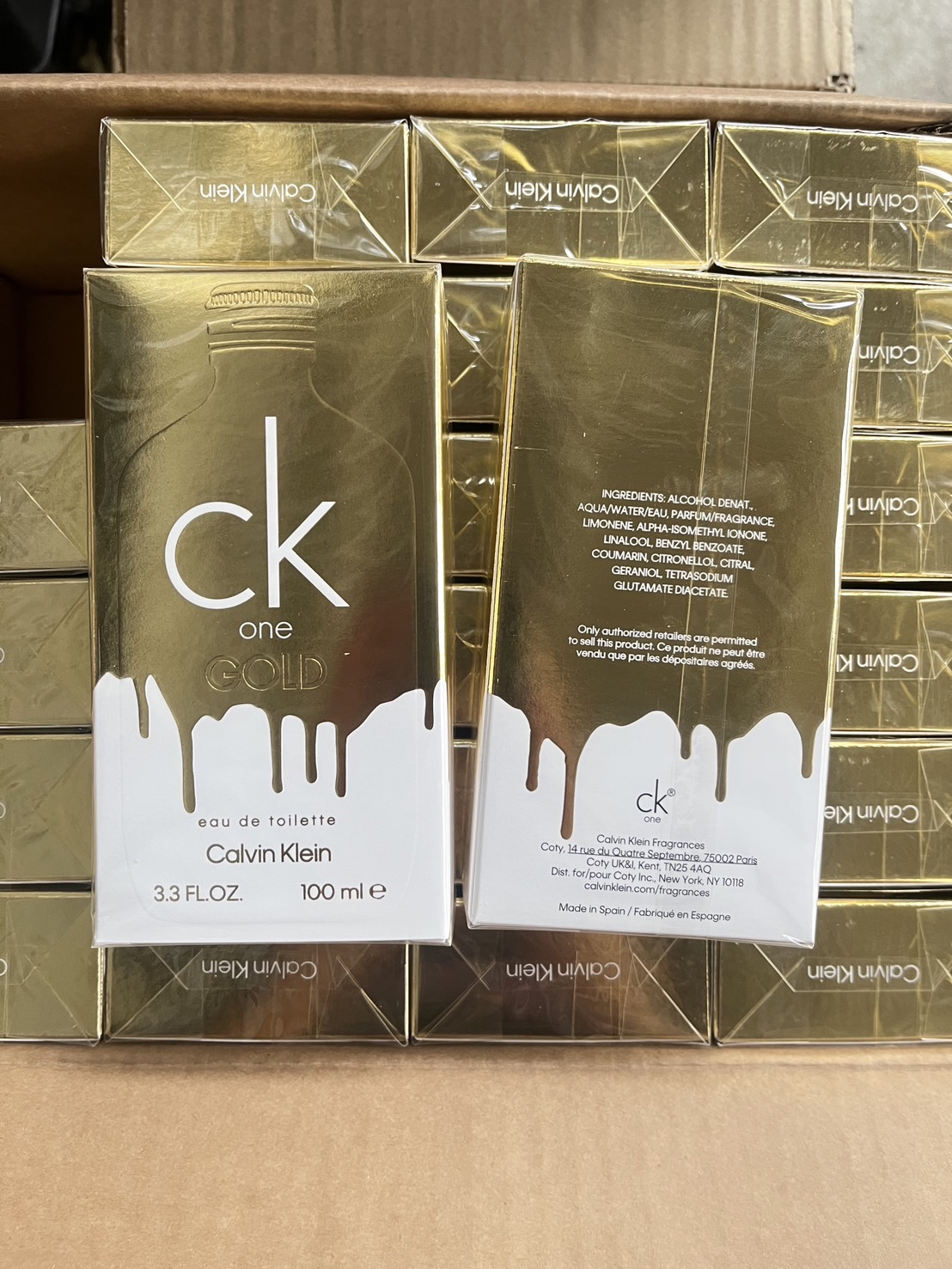 Calvin Klein CK One Gold Eau De Toilette 100ml. น้ำหอมของแท้ (1กล่อง)