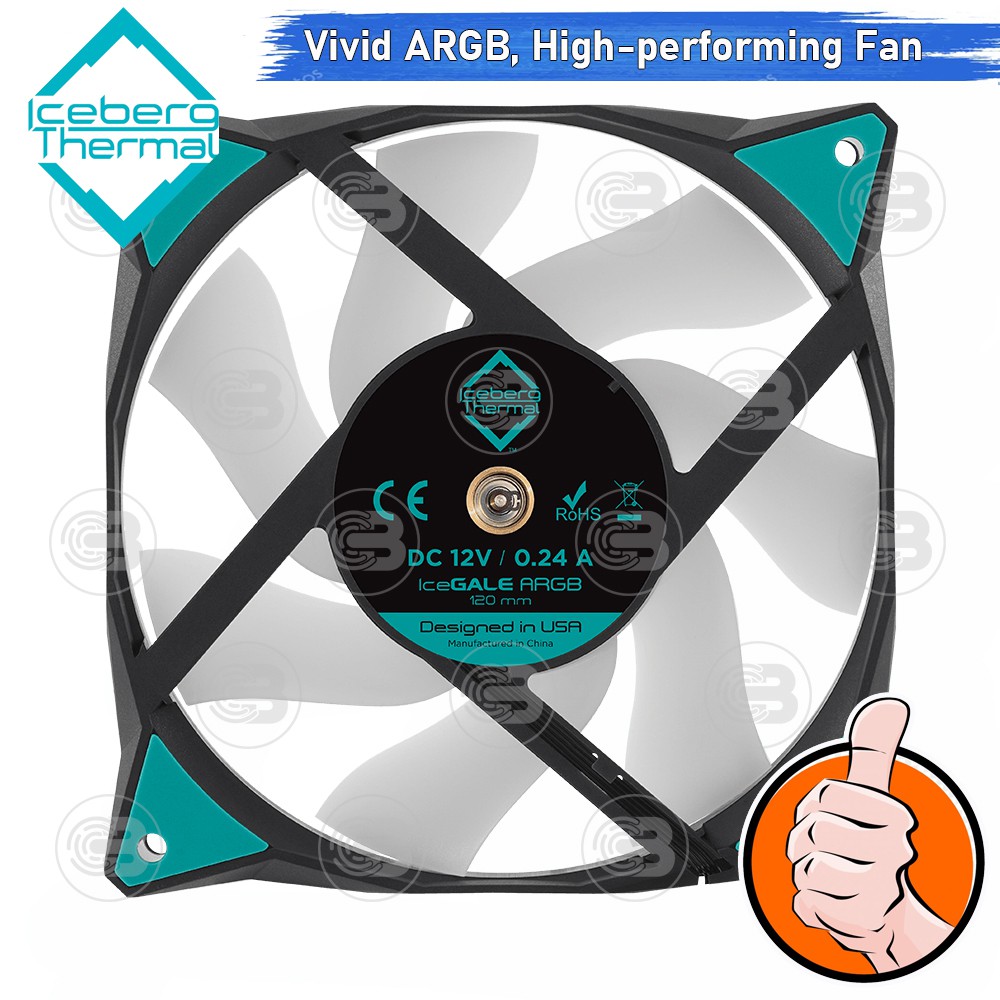 [CoolBlasterThai] Iceberg Thermal IceGALE A-RGB Black 120 Fan Case (size 120 mm.)
