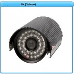 กล้อง CCTV 1/3 Sony Color CCD, 752(H)x582(V).420TVL 0Lux, 36LED/IR 15เมตร, Lens 3.6mm