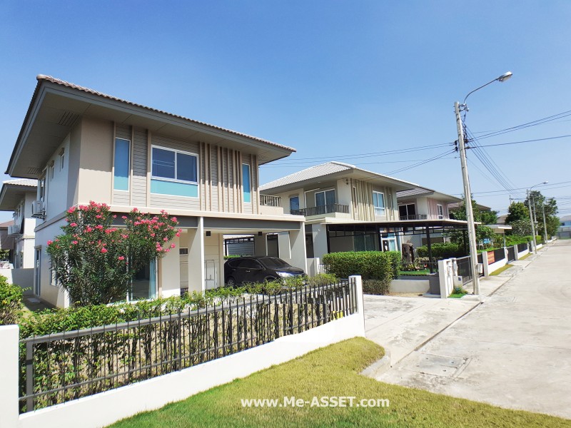 ขายบ้านเดี่ยว ม.คณาสิริ ศาลายา ถ.สำเร็จพัฒนา ต.ศาลากลาง อ.บางกรวย นนทบุรี ใกล้ ม.มหิดล / พื้นที่ 2 ชั้น 53.1 ตารางวา