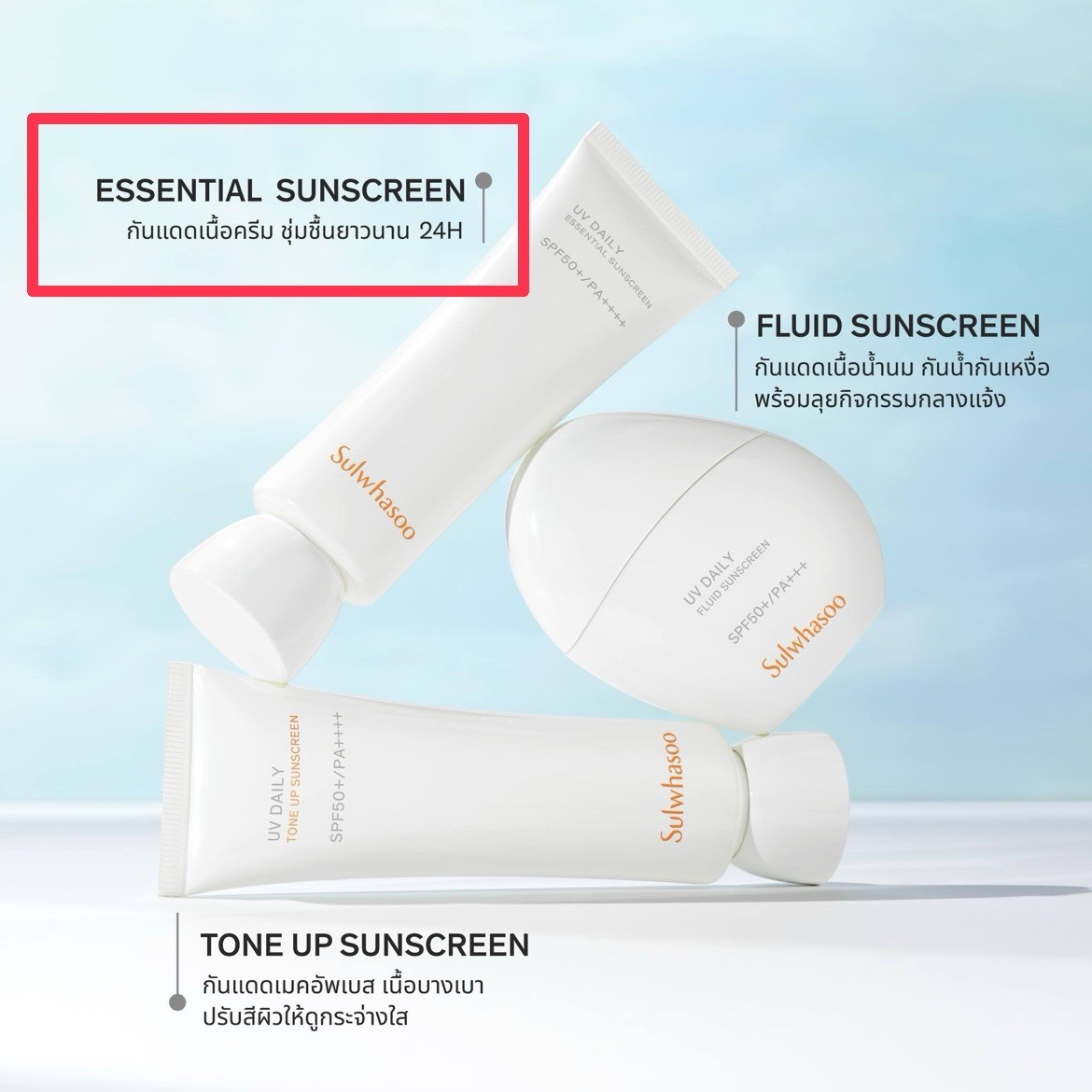 Sulwhasoo UV Daily Essential SPF50+ PA++++ 30ml. กันแดดเนื้อน้ำนม