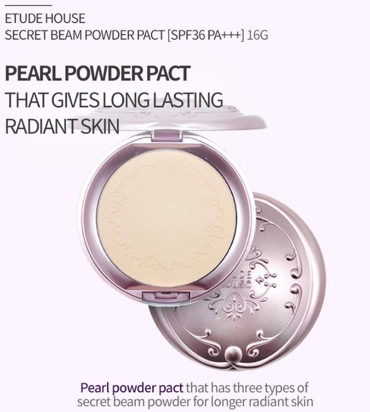 แป้งฝุ่นอัดแข็ง Etude House Secret Beam Powder Pact SPF36/PA+++ สี #Light Pearl Beige