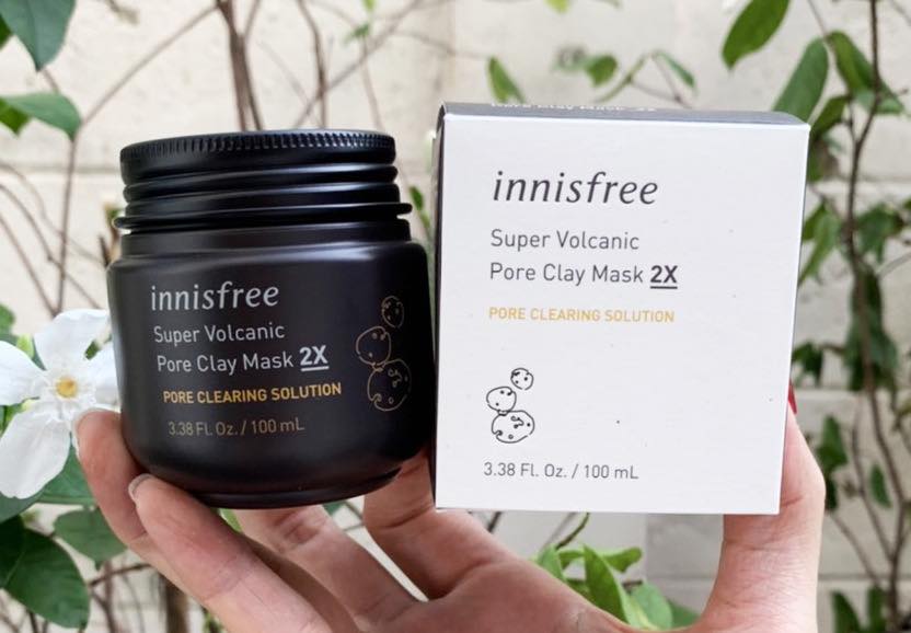 Innisfree Super volcanic pore clay mask 2X ขนาด 100g. มาสก์โคลน