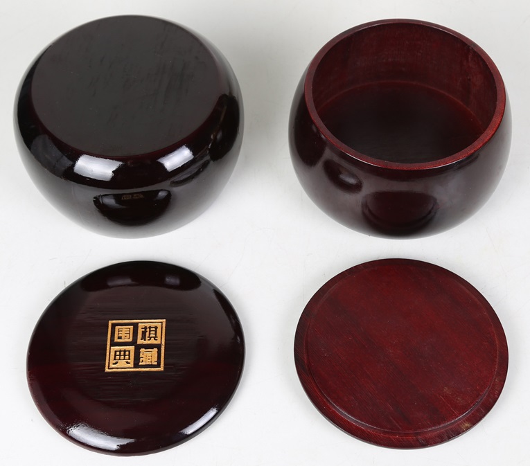 โถหมากล้อมไม้bamboo(สีไม้จันทร์แดง)