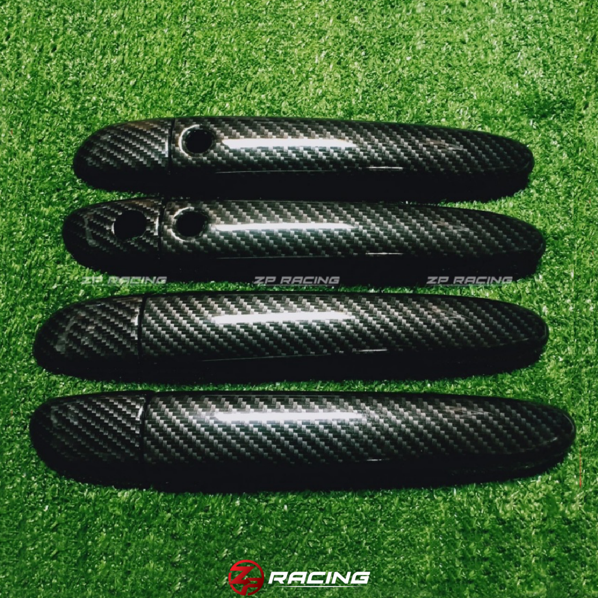 ครอบมือจับประตู Carbon 8 ชิ้น Mazda2 รับประกัน 1 ปี
