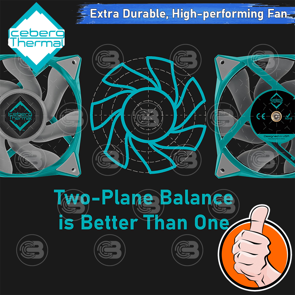 [CoolBlasterThai] Iceberg Thermal IceGALE Xtra 140 Teal Fan Case (size 140 mm.) ประกัน 6 ปี