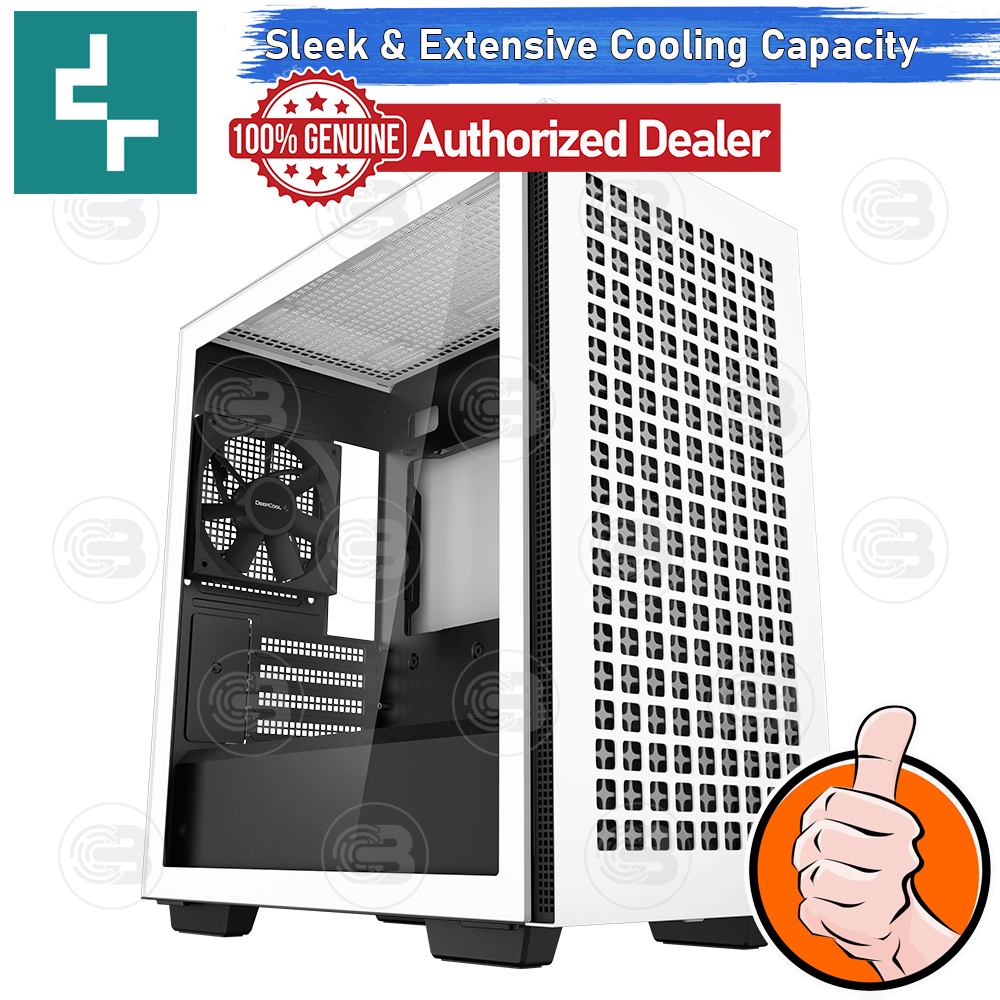 [CoolBlasterThai] DEEPCOOL CH370 WH Micro-ATX High-Airflow PC Case WHITE ประกัน 1 ปี