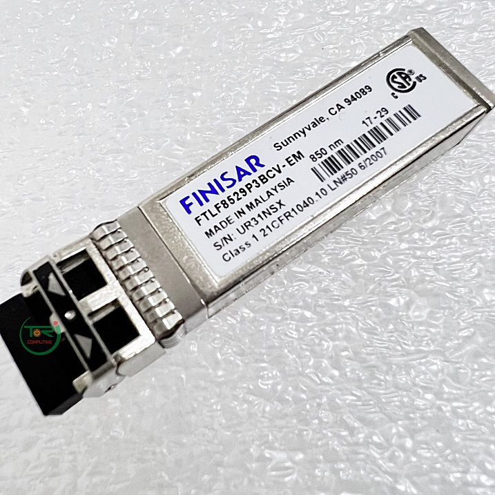 Finisar FTLF8529P3BCV-EM [TorCompTH Thailand ขาย จำหน่าย ราคา] 16GB SFP+ 850nm SW Transceiver