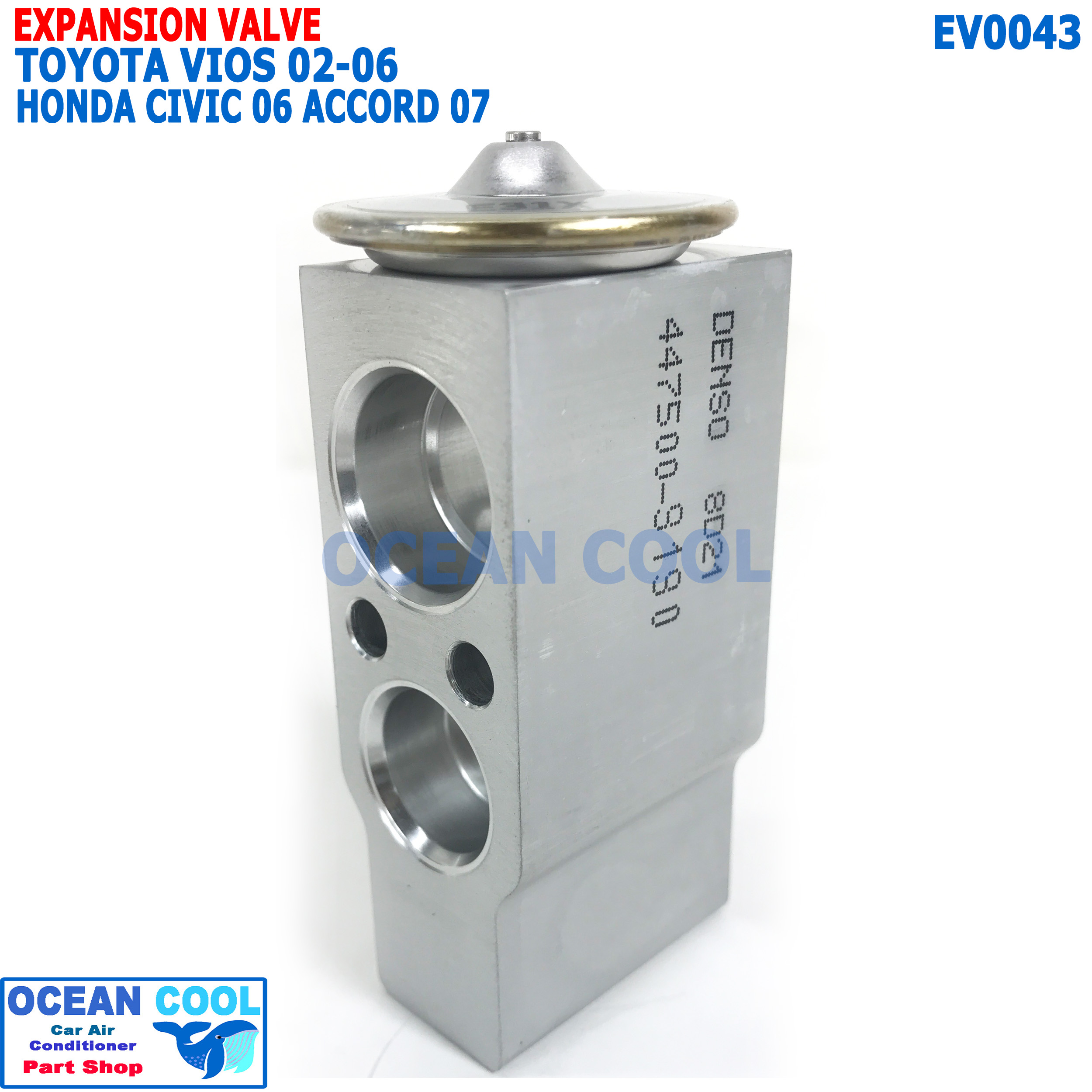 วาล์ว แอร์ โตโยต้า วีออส 2002 - 2006 ฮอนด้า ซีวิค 2006 แอคคอด 2007 EV0043 Cool gear 447500-9190 Expansion Valve For Toyota Vios Honda Civic Accord วาว แอร์ วาวล์