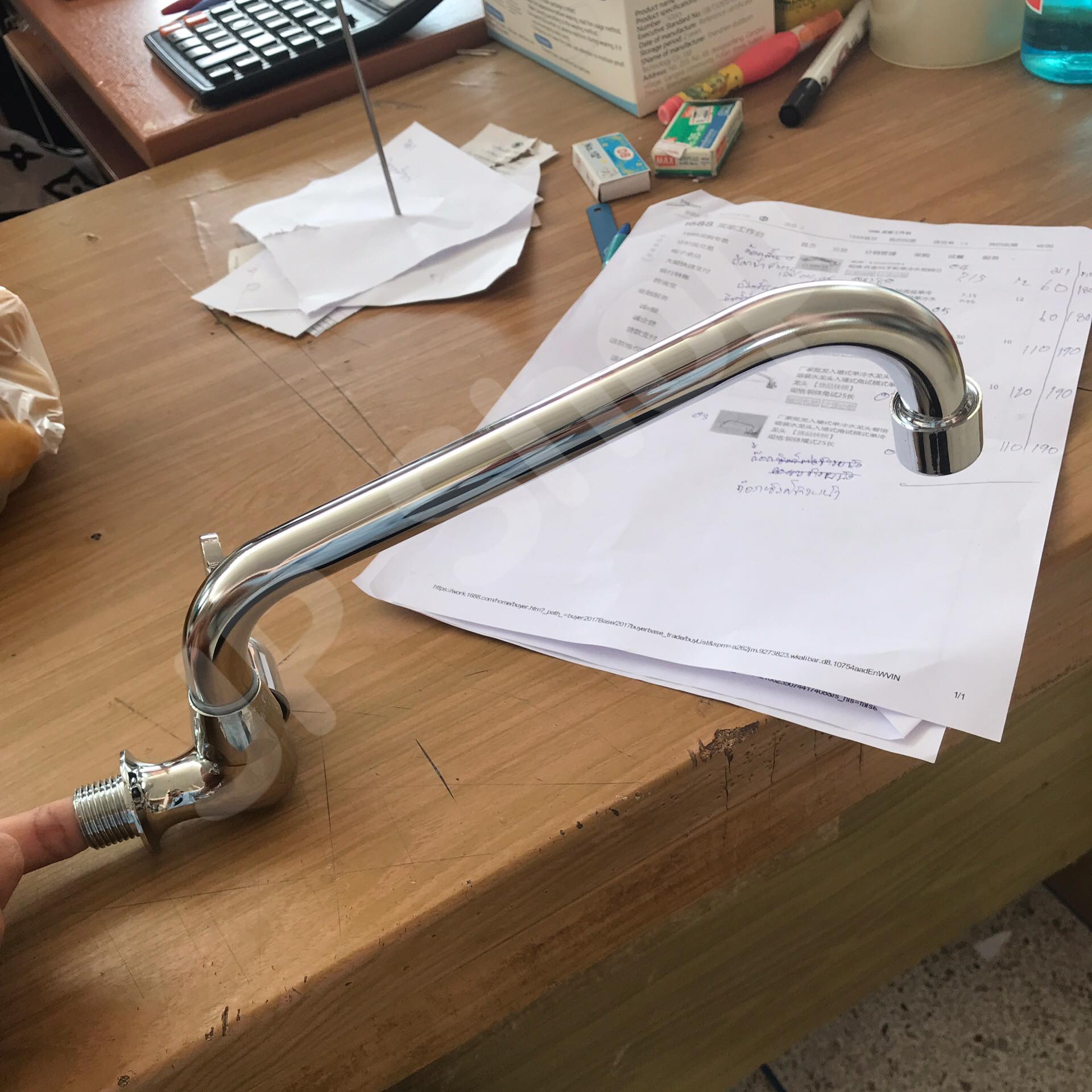 ก๊อกน้ำซิงค์สแตนเลส แบบนอน ก๊อกน้ำ ก๊อกน้ำซิงค์หมุนได้ ก๊อกน้ำซิงค์ 03 ขนาด 4 หุน #03190