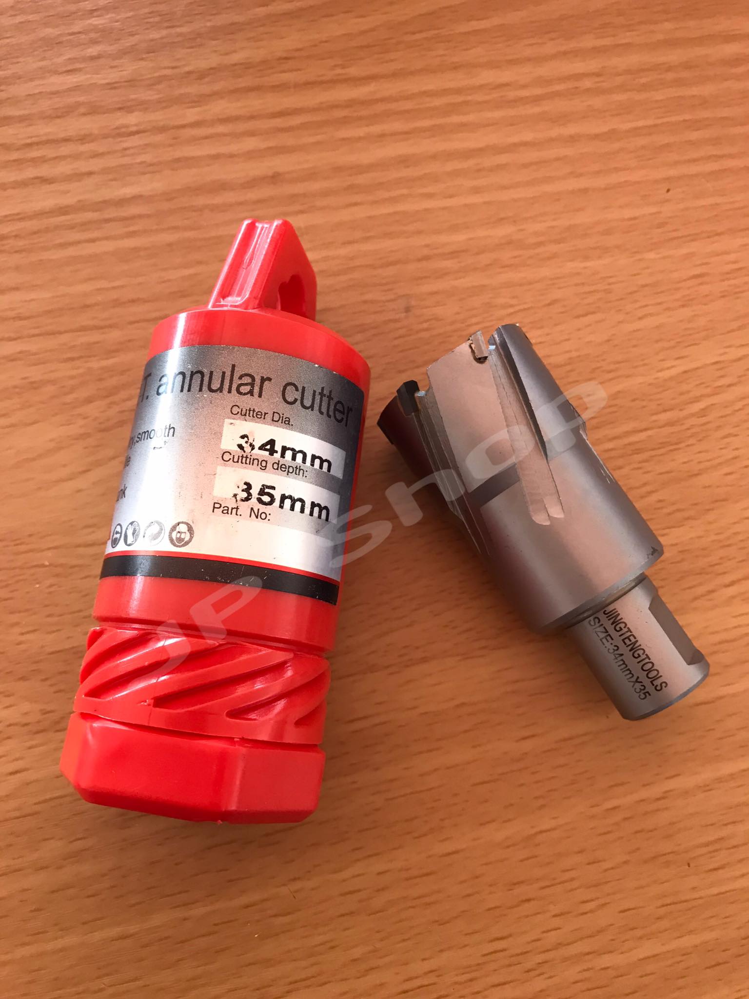 ดอกสว่านเจ็ทบอส แบบโฮลซอว์คาร์ไบสำหรับเจาะเหล็กหนา ด้วยสว่านแม่เหล็กไฟฟ้า ขนาด34*35 มม #3435