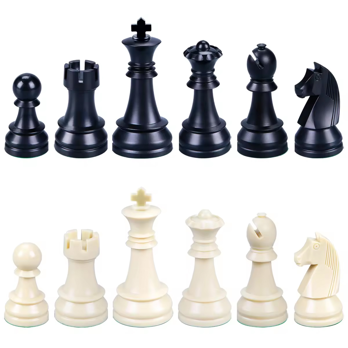 3 3/4" German Knight (Euro) Series Chess Pieces ตัวหมากรุกสากลเจอร์มันไนท์ยูโร (Cross King Version)
