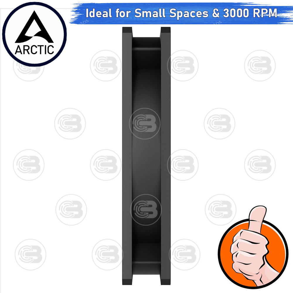 [CoolBlasterThai] ARCTIC P8 Slim PWM PST BLACK (size 80 mm.) PC Fan Case ประกัน 6 ปี