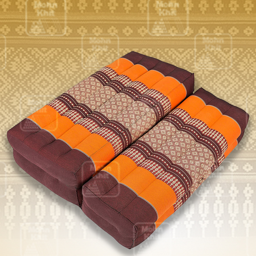 เบาะหมอนขิด 3 พับ,เบาะนั่งสมาธิพับได้ 54x76x12cm //Foldable Meditation Floor Seat 2 in 1 Set Meditation Pillow