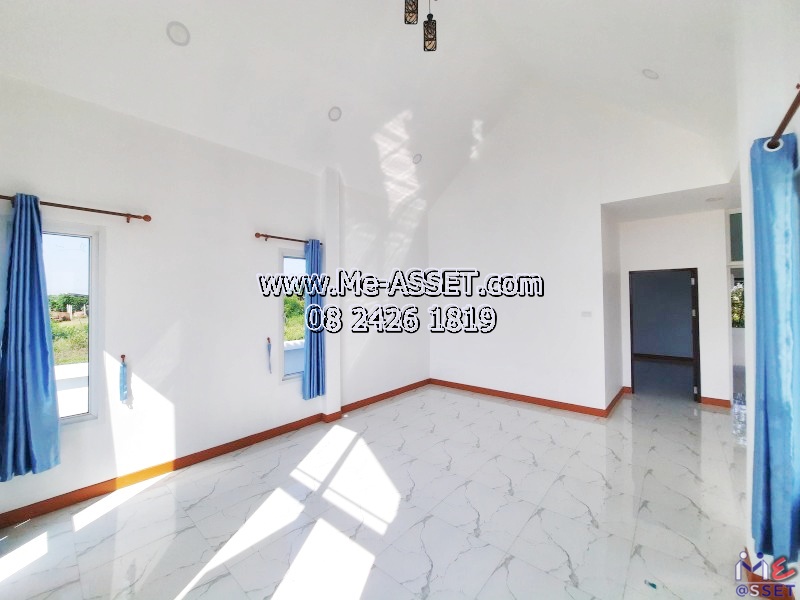 ขายบ้านเดี่ยวสไตล์นอร์ดิก ย่าน เลียบคลองชลประทาน ทุ่งบัว กำแพงแสน นครปฐม : ใกล้มหาวิทยาลัยเกษตรศาสตร์ กำแพงแสน : 1 ชั้น 54.4 ตร.วา