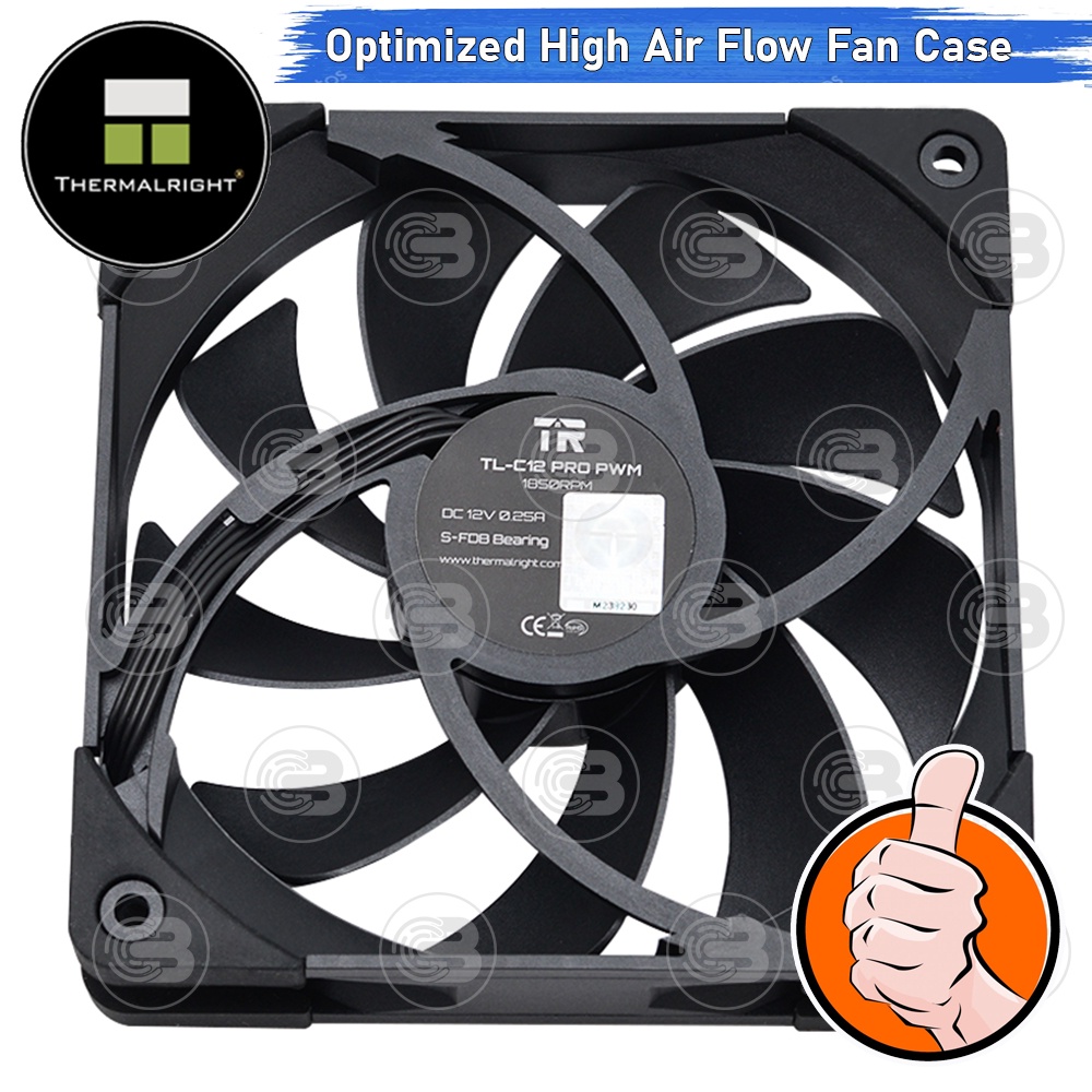 [CoolBlasterThai] Thermalright TL-C12 PRO 1850 RMP High Air Flow Fan Case (size 120 mm.) ประกัน 6 ปี