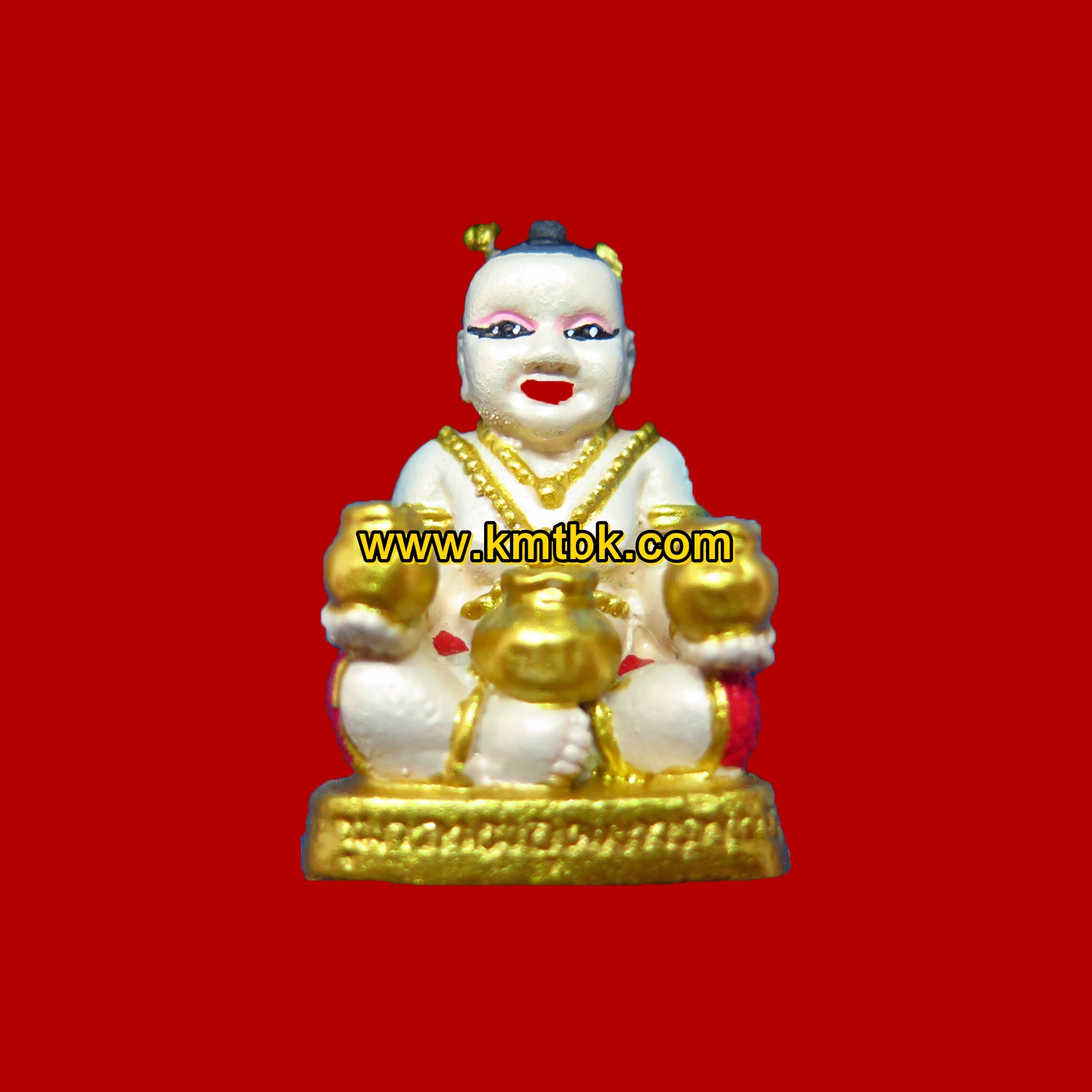 (โชว์) กุมารทอง อุดมทรัพย์ วัดบางพระ (หลวงพ่อเปิ่น) จ.นครปฐม แบบเพ้นสี เนื้อโลหะ ขนาดพกพา ปี2554