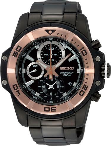 Seiko Men Watch SNDB50P1 (Black/Gold)