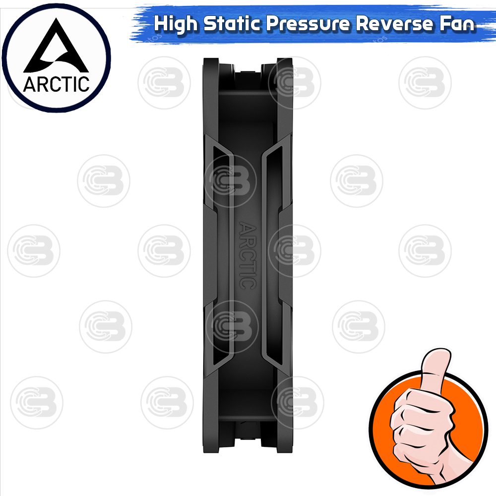 [CoolBlasterThai] ARCTIC P12 PRO REVERSE PST A-RGB BLACK (size 120 mm.) X3 Value Pack PC Fan Case ประกัน 6 ปี