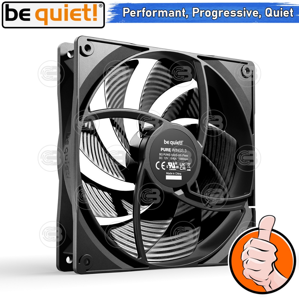 [CoolBlasterThai] Be Quiet Pure Wings 3 140 PWM high-speed PC Fan Case (BL109) ประกัน 3 ปี