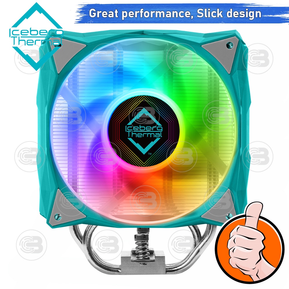 [CoolBlasterThai] Iceberg Thermal IceSLEET G4 OC Teal Multi Compatible Tower CPU Cooler with A-RGB