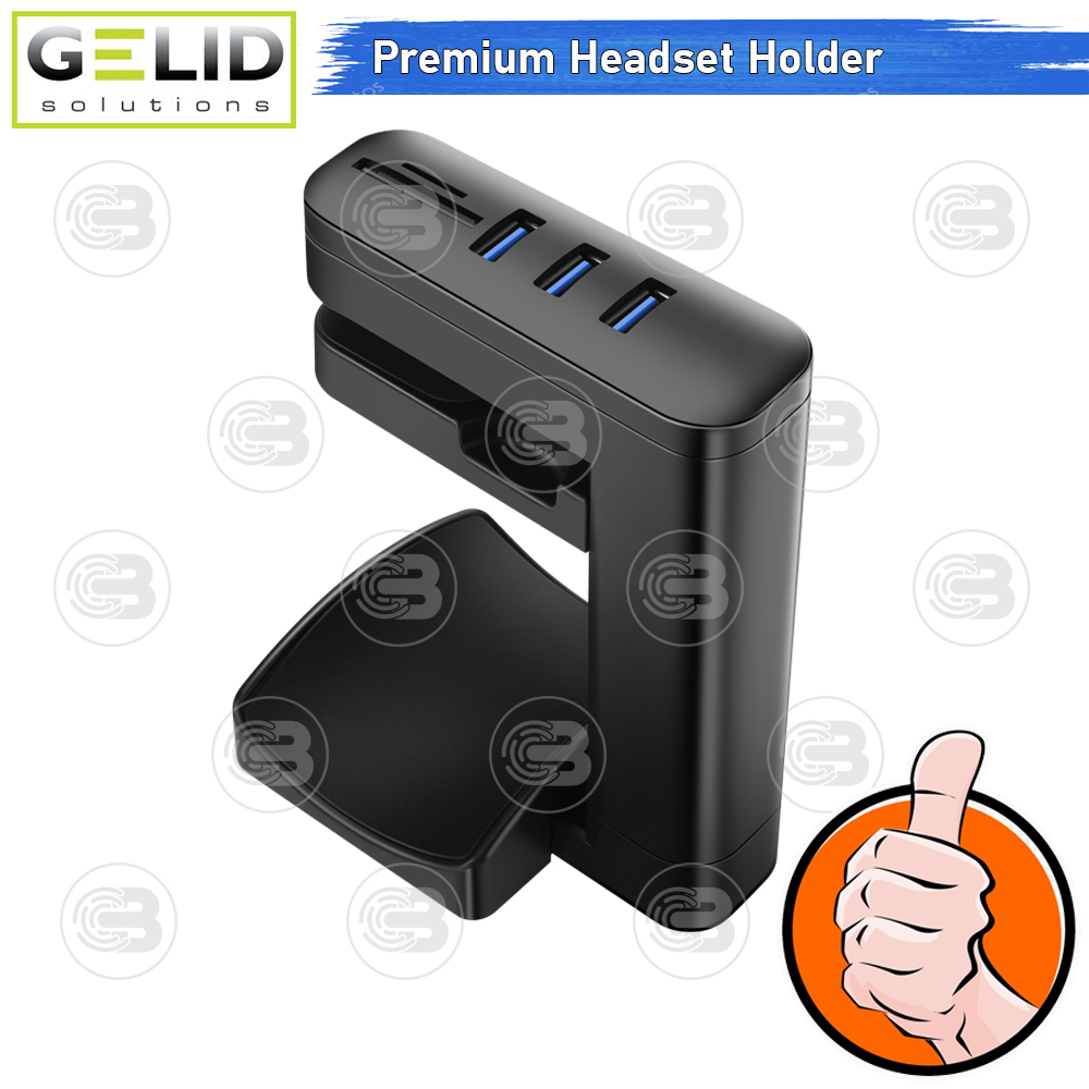 [CoolBlasterThai] GELID NEXUS PC Headset Holder With USB Hub and TF/SD
