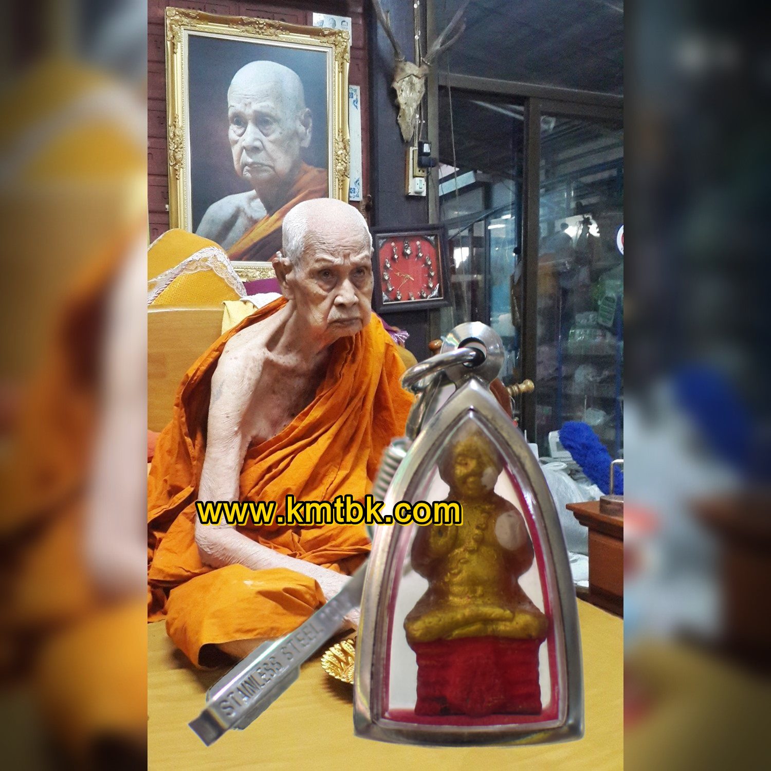 กุมารทอง ฐาน95 หลวงปู่แย้ม วัดสามง่าม จ.นครปฐม ขนาดพกพา ปี2552 ของแท้จากวัด