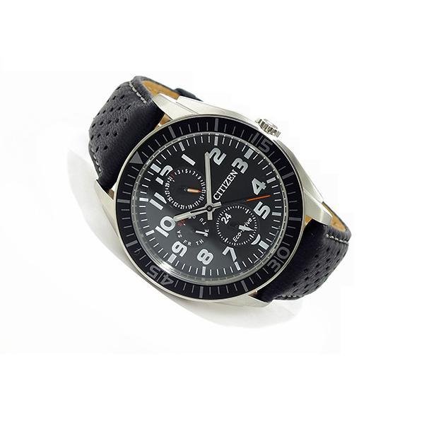 Citizen Eco-Drive Millitary นาฬิกาข้อมือผู้ชาย สายหนัง รุ่น AP4010-03E