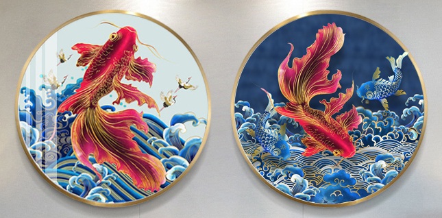 Koi fish (เดี่ยว/คู่)(พิมพ์ลาย)