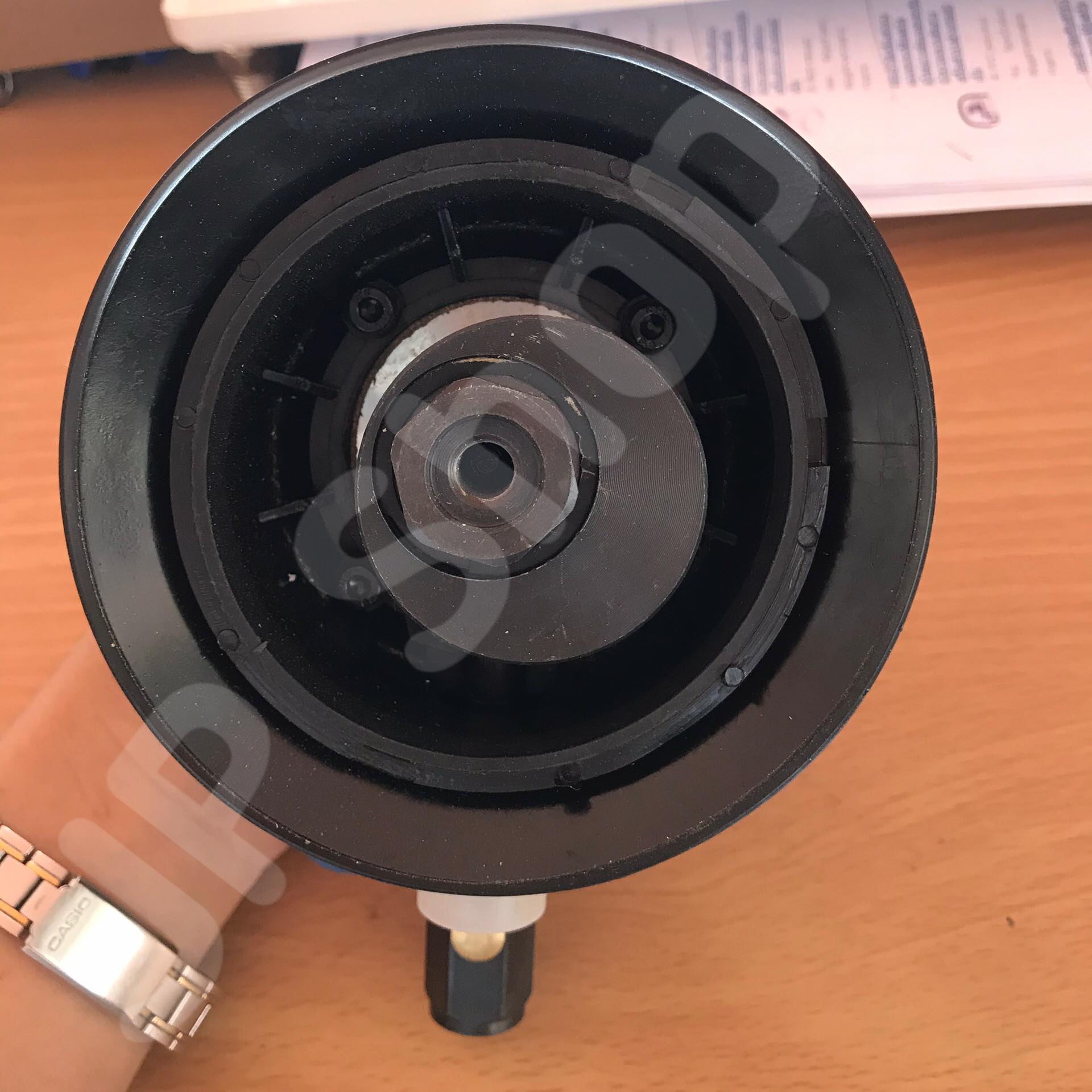 เครื่องขัดกระดาษทรายแบบกลมพร้อมที่เก็บฝุ่น 5 นิ้ว (ใช้กับปัีมลม) #14410