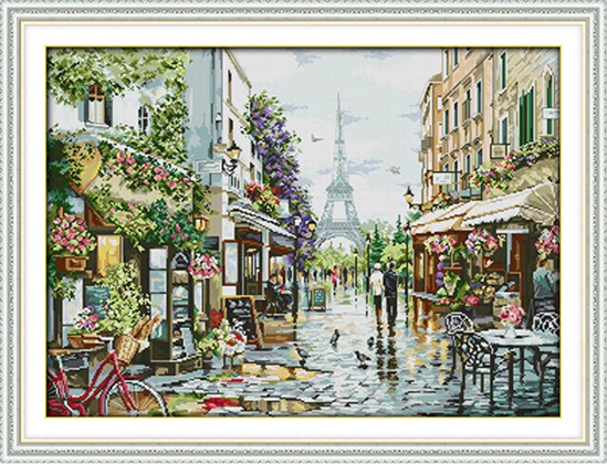 Paris street (ไม่พิมพ์/พิมพ์ลาย)