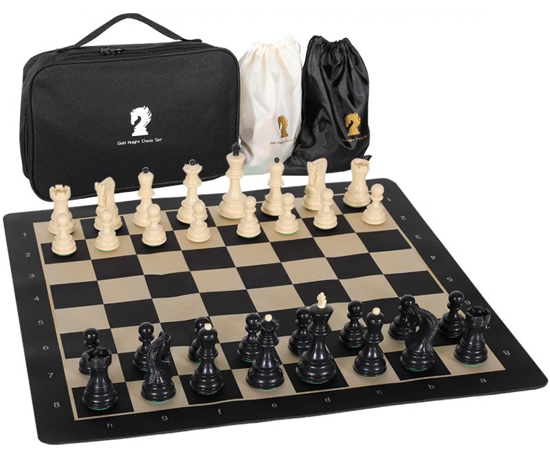 ชุดหมากรุกสากล Zagreb Chess Set (ตัวหมากรุก+กระดานยาง+กระเป๋า)