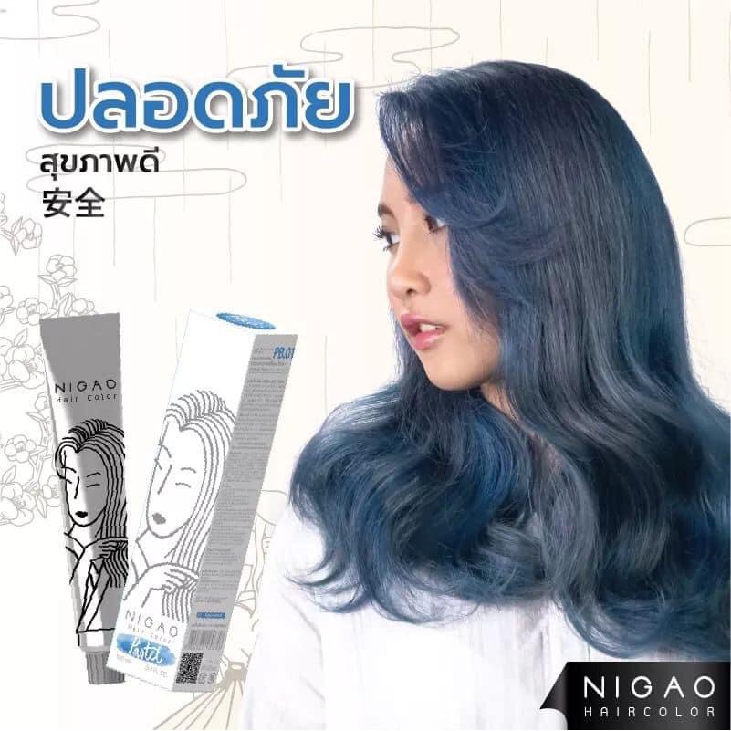 แท้พร้อมส่ง○ (รวมไฮ) (โทนแฟชั่น) NIGAO นิกาโอะ สีย้อมผม ไม่มีแอมโมเนีย เลือกไฮทักแชท