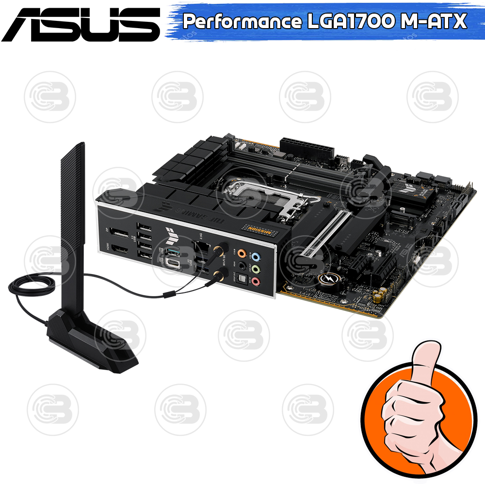 [CoolBlasterThai] ASUS MAINBOARD TUF GAMING B760M-PLUS WIFI II SOCKET LGA1700 DDR5 M-ATX ประกัน 3 ปี