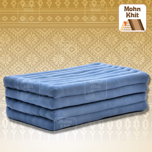 ที่นอนขิด 4 พับใหญ่สีพื้นเทาเข้ม 80x180x7Cm , Thai Folding mattresses Our traditional Thai Mattress is hand stuffed with natural kapok.