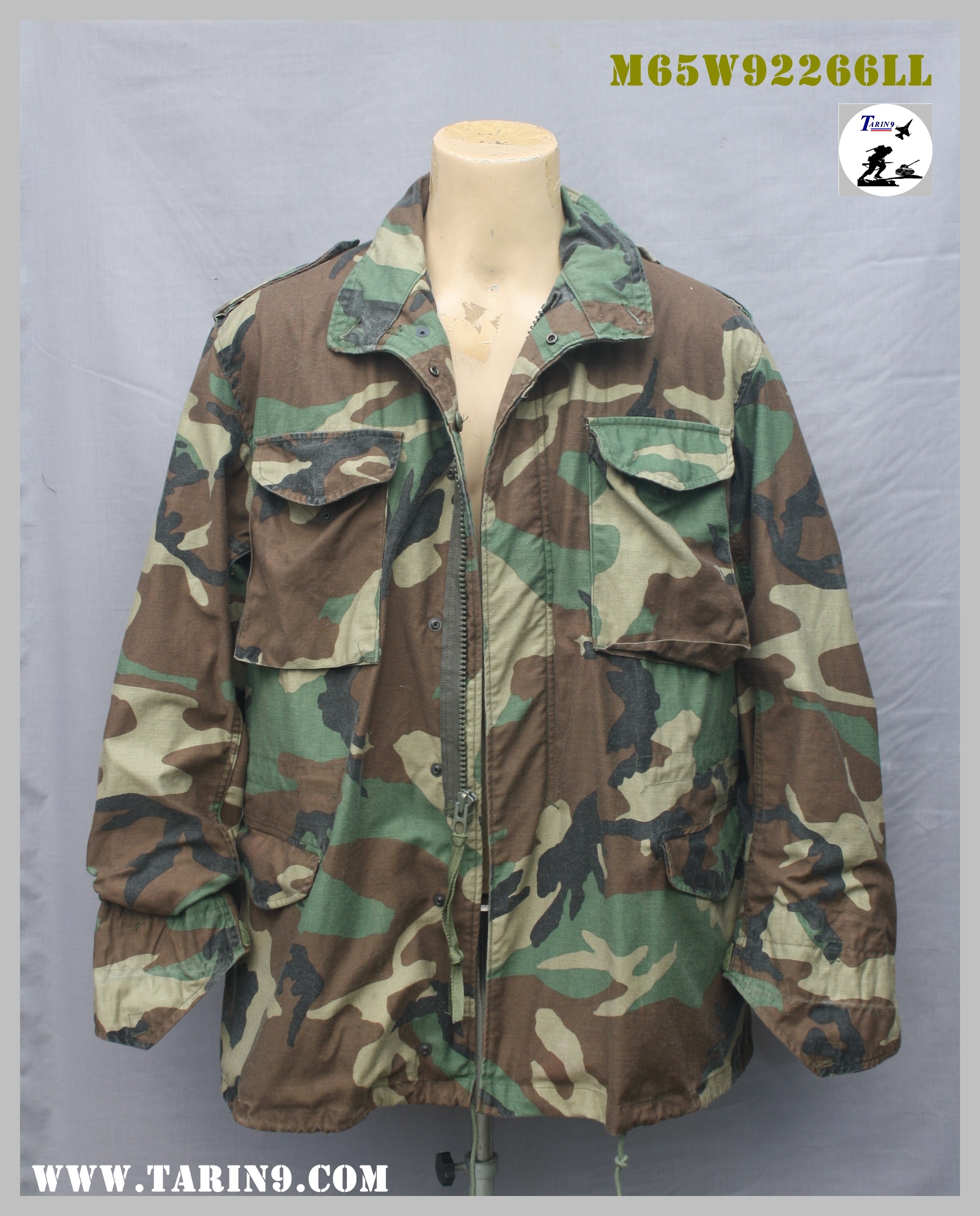 เสื้อทหาร M65 ลายพราง woodland Large Long