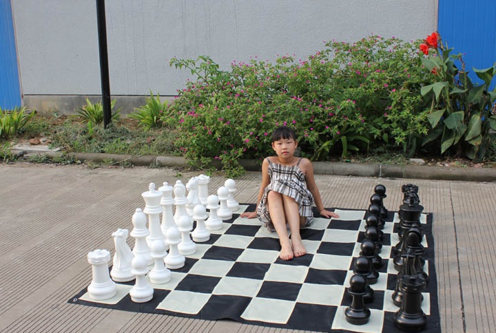 16" Giant Chess Set with Nylon Board ชุดหมากรุกยักษ์16นิ้ว+กระดานผ้าไนลอน