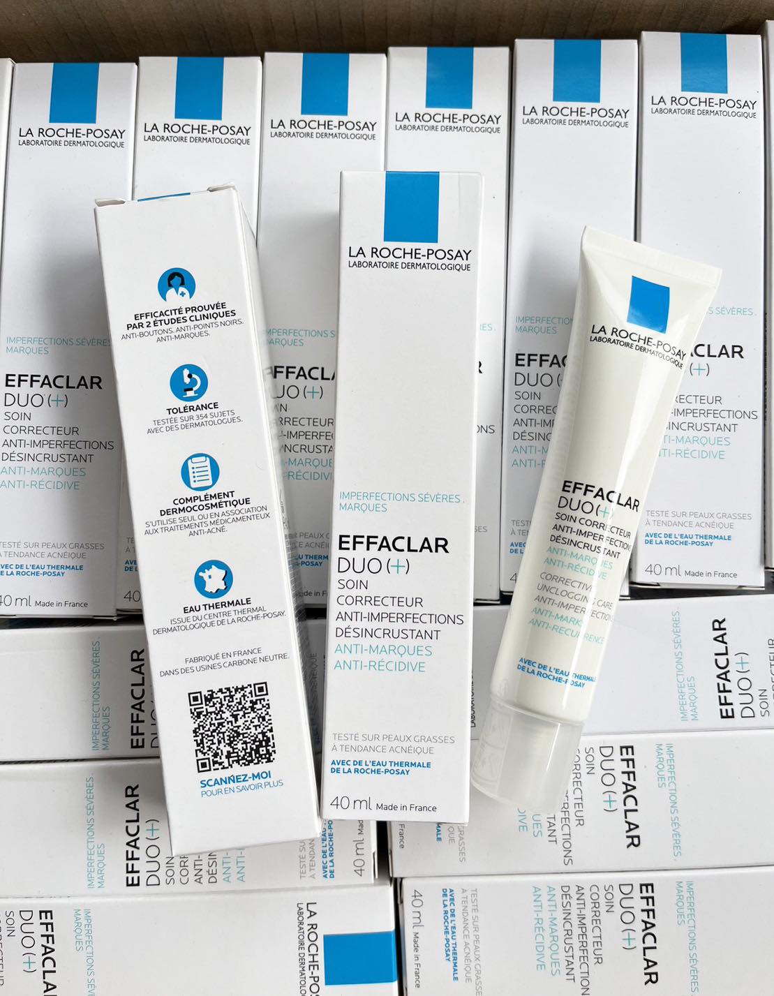 La Roche Posay Effaclar Duo+ 40ml. เจลครีม ลดสิว ลดรอยแดง - รอยดำ ลดการอุดตันของรูขุมขน