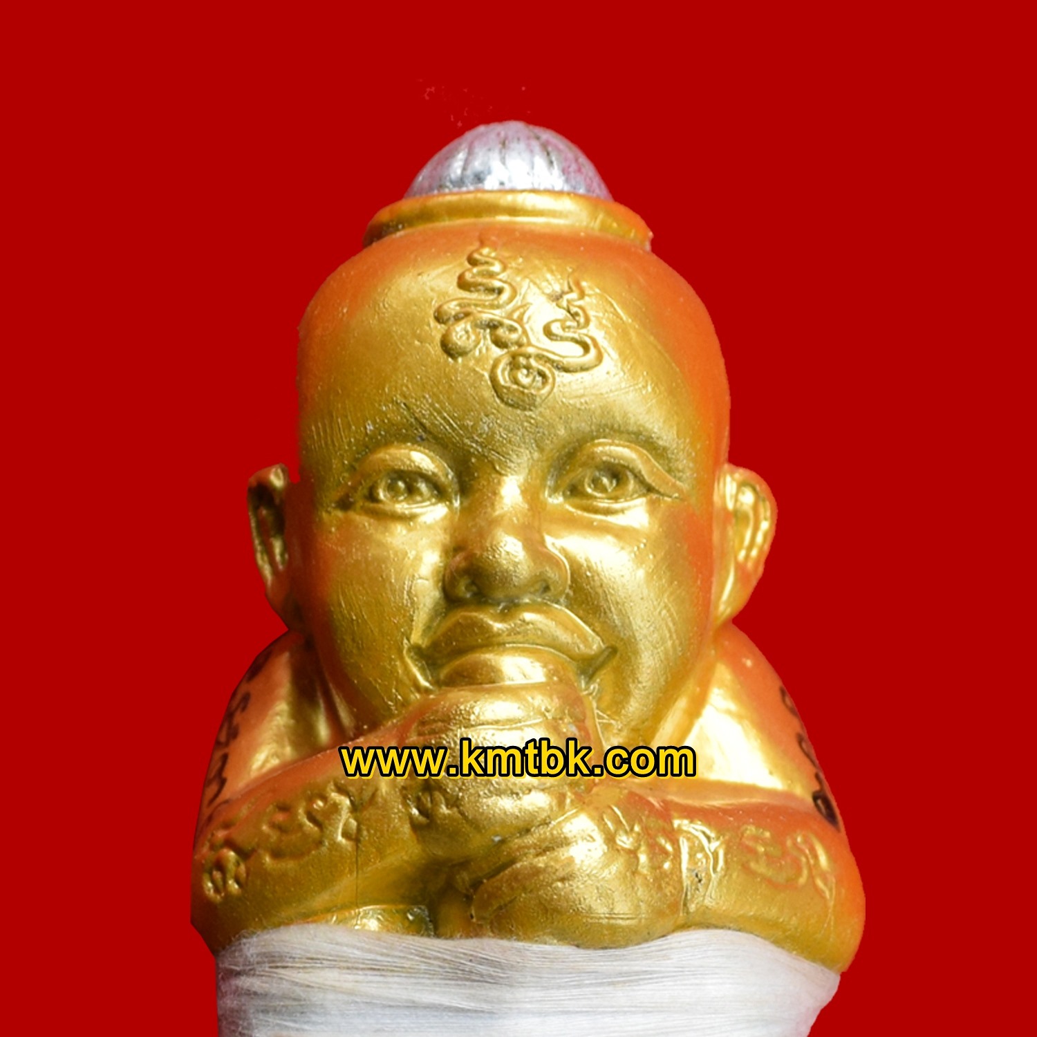 กุมารทองเก้าโกศ หลวงพ่อกอย วัดเขาดินใต้ พิมพ์กรรมการ ขนาดตั้งบูชา ปี2556 ของแท้จากวัด