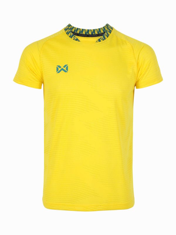 WARRIX เสื้อกีฬาลิขสิทธิ์แท้ วาริค PULZAR Training Shirt เสื้อกีฬาแขนสั้น สีเหลือง YY