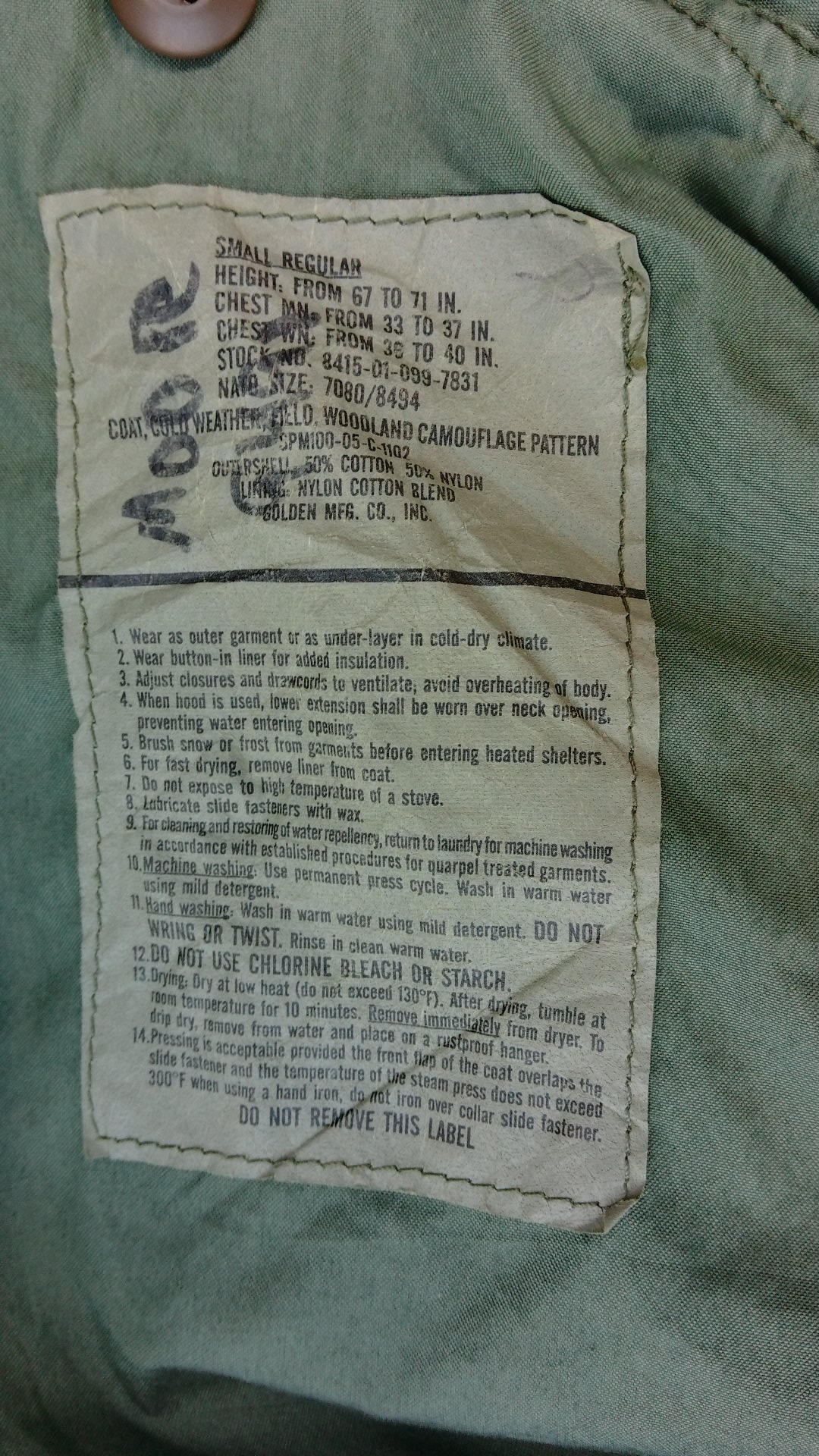 M65 Class2 Pattern 4B Small Regular