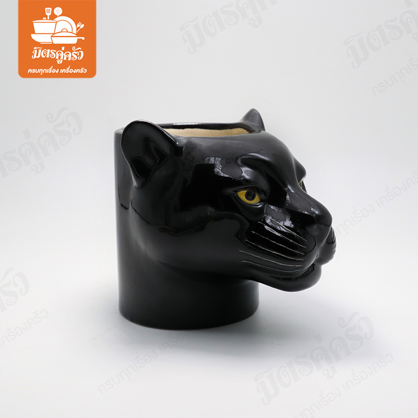 ที่ใส่ปากกา เก็บช้อน ลายเสือดำ