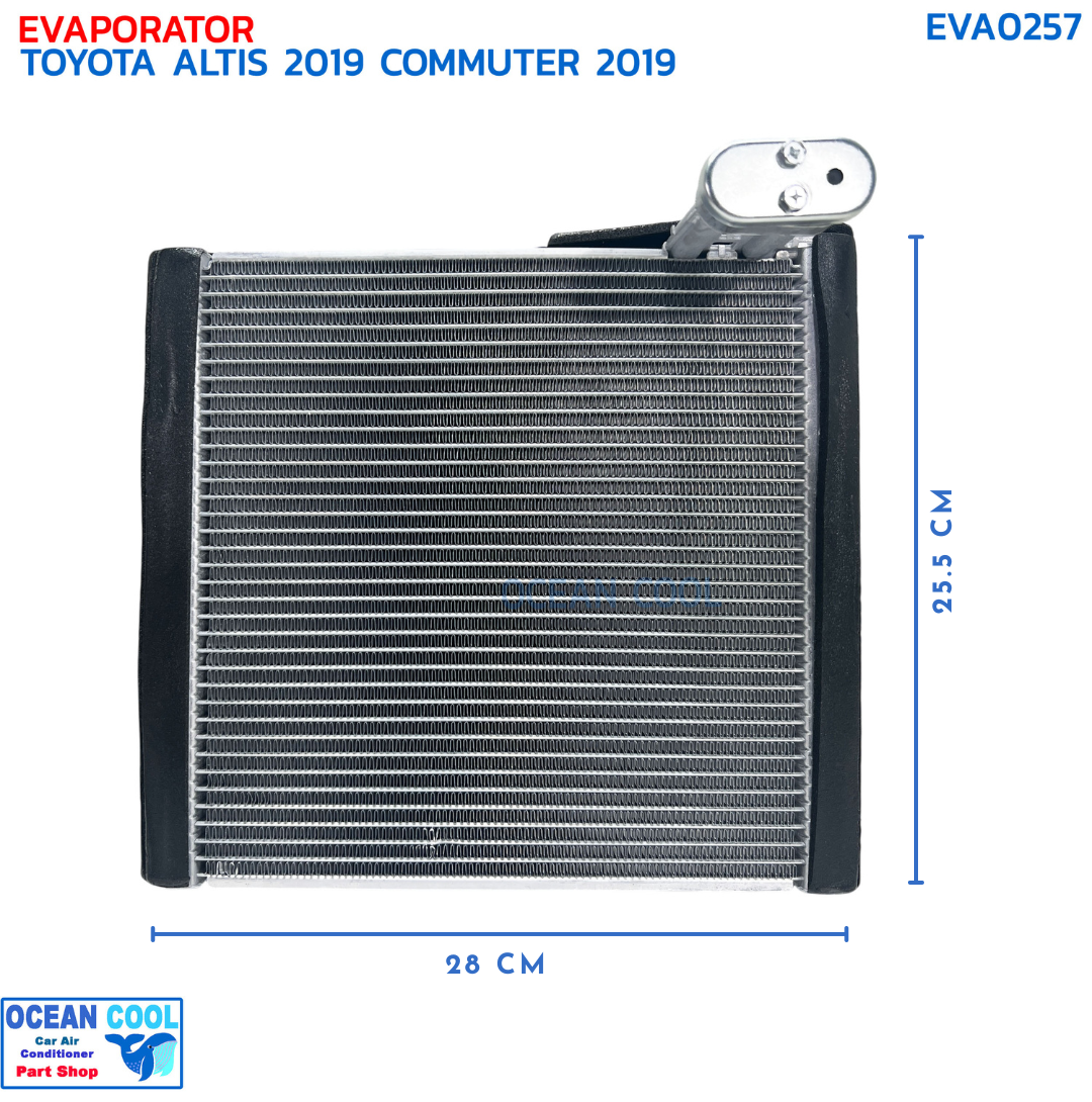 คอยล์เย็น โตโยต้า อัลติส , คอมมิวเตอร์ ปี 2019 ตู้หน้า EVA0257 EVAPORATOR TOYOTA ALTIS , COMMUTER '19 ตู้แอร์ คอยเย็น คอยล์เย็น คอมมิวเตอร์