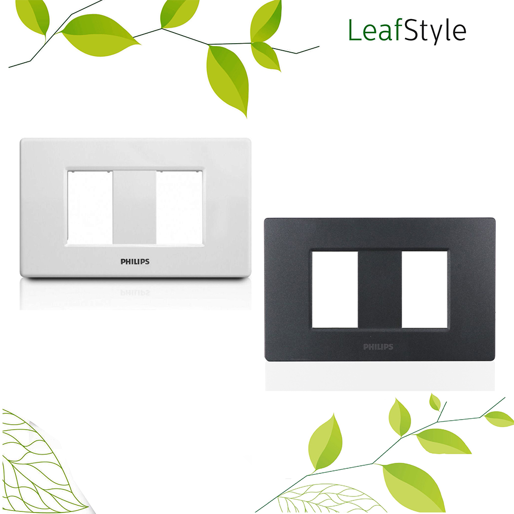 หน้ากาก ฝา 2 ช่องแยก ฟิลิปส์ รุ่นลีฟ LeafStyle 2M Cover PHILIPS สำเนา