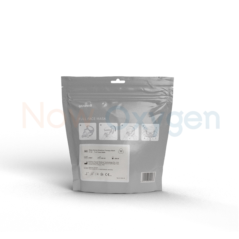 หน้ากากชนิดครอบจมูกและปากสำหรับเครื่อง CPAP Bipap ไม่มีที่คาดศรีษะ (Yuwell Nasal Mask YF-02) มีขนาด S M L