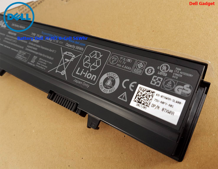 Battery Dell Vostro 3700, 6-Cell, 56Wh, แบตเตอรี่ Dell 7FJ92 ของแท้รับประกันศูนย์ Dell Thailand On-site Service