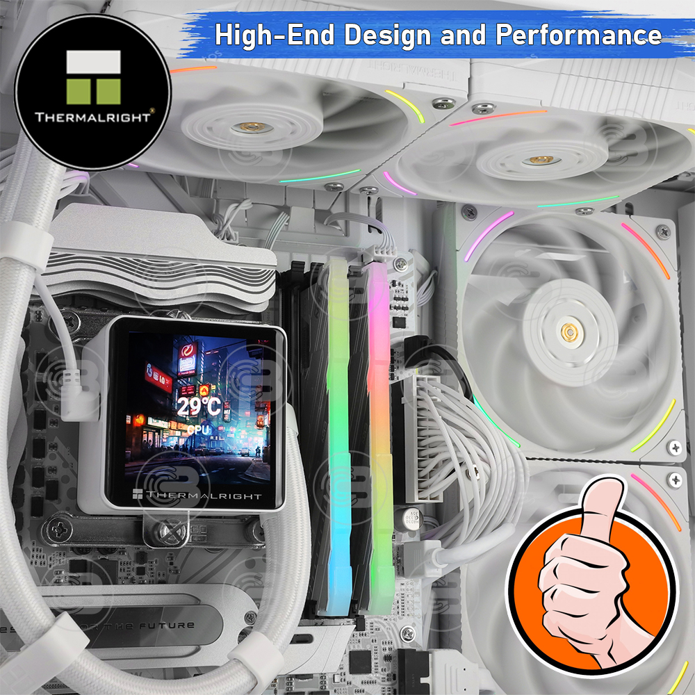 [CoolBlasterThai] Thermalright FROZEN VISION 240 WHITE ARGB AIO Liquid CPU Cooler (AM5/LGA1851 Ready) ประกัน 6 ปี